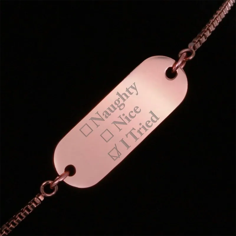 Bratara Gravata Rose Gold din Inox Oval I Tried