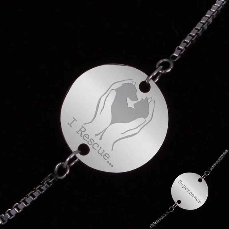 Bratara Gravata Argintie din Inox Superpower I Rescue